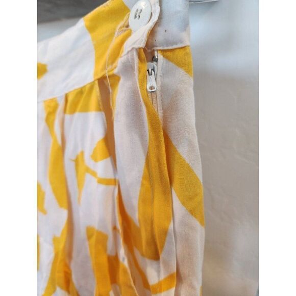 Vintage 80s Esprit Yellow White Shirt Pants Set Size S Oversized - Picture 14 of 15